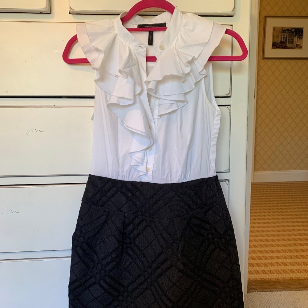 BCBGMaxAzria | Pleated Blouse & Pencil Skirt Dress